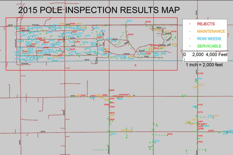 GIS Utility Pole mapping